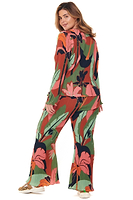 Thumbnail for Model wearing Winter Palm Plisse Trouser standing facing away from the camera