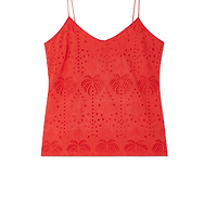 Thumbnail for Red Broderie Cami Top