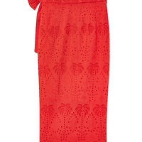Thumbnail for Red Broderie Jaspre Skirt