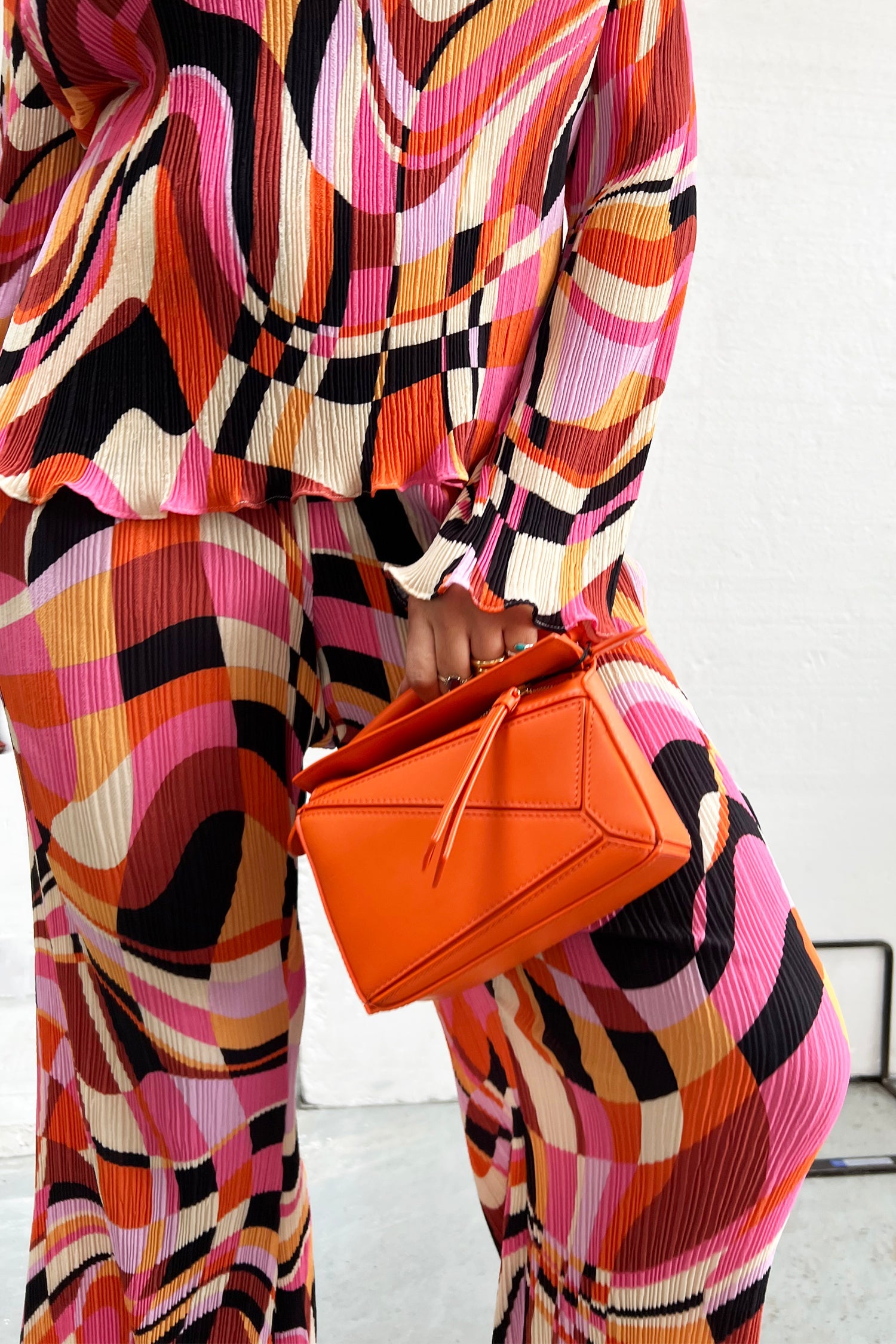 Retro Plisse Trousers
