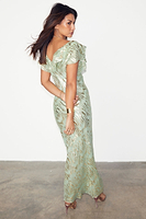 Thumbnail for Sage Jacquard Tilda Dress