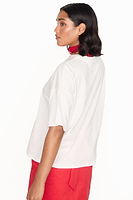 Thumbnail for caption_Model wears Sardine T-shirt in Size M