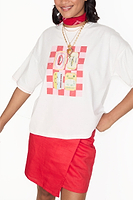 Thumbnail for caption_Model wears Sardine T-shirt in Size M