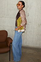Thumbnail for caption_Model wears Sequin Mix Bomber in UK size 10/ US 6