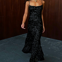 Thumbnail for Black Sequin Mya Dress