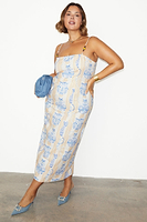 Thumbnail for  caption_Model wears Sicilian Bandeau Dress in UK size 18/ US 14