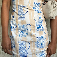 Thumbnail for  caption_Model wears Sicilian Bandeau Dress in UK size 10/ US 6