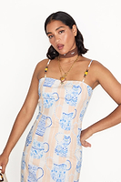 Thumbnail for  caption_Model wears Sicilian Bandeau Dress in UK size 10/ US 6