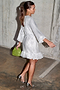 Silver Plisse Marnie Dress