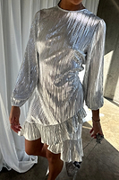 Thumbnail for Silver Plisse Marnie Dress