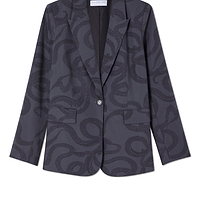 Thumbnail for Charcoal Snake Taylor Blazer