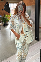 Thumbnail for caption_Model wears Snake Dynasty Blazer  in UK size 10/ US 6