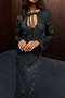 Charcoal Snake Jacquard Maeve Dress