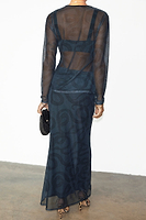 Thumbnail for caption_Model wears Snake Mesh Skirt in UK size 10/ US 6