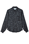 Charcoal Snake Jacquard Gabbie Shirt