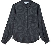 Thumbnail for Charcoal Snake Jacquard Gabbie Shirt