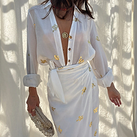 Thumbnail for Gold Snake Jaspre Wrap Skirt