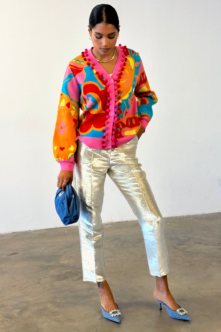 Model wearing Soho Forrest Cardigan 