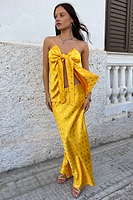 Thumbnail for Model wearing Sunshine Mason Tie Front Top
