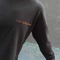 Thumbnail for caption_Model wears Charcoal NFD Sweater in UK size 8/ US 4