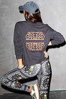 Thumbnail for caption_Model wears Charcoal NFD Sweater in UK size 8/ US 4