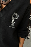 Thumbnail for Model wearing Black Tarot Cardigan