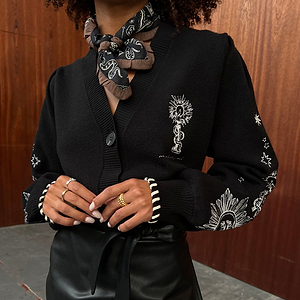 Black Tarot Cardigan