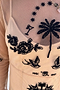 Embellished Mesh Tattoo Dress