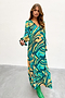 Teal Starburst Smock Dress