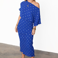 Thumbnail for Blue Tilly Plisse Dress