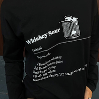 Thumbnail for Model wearing Black Whiskey Sours Long Sleeve T-Shirt