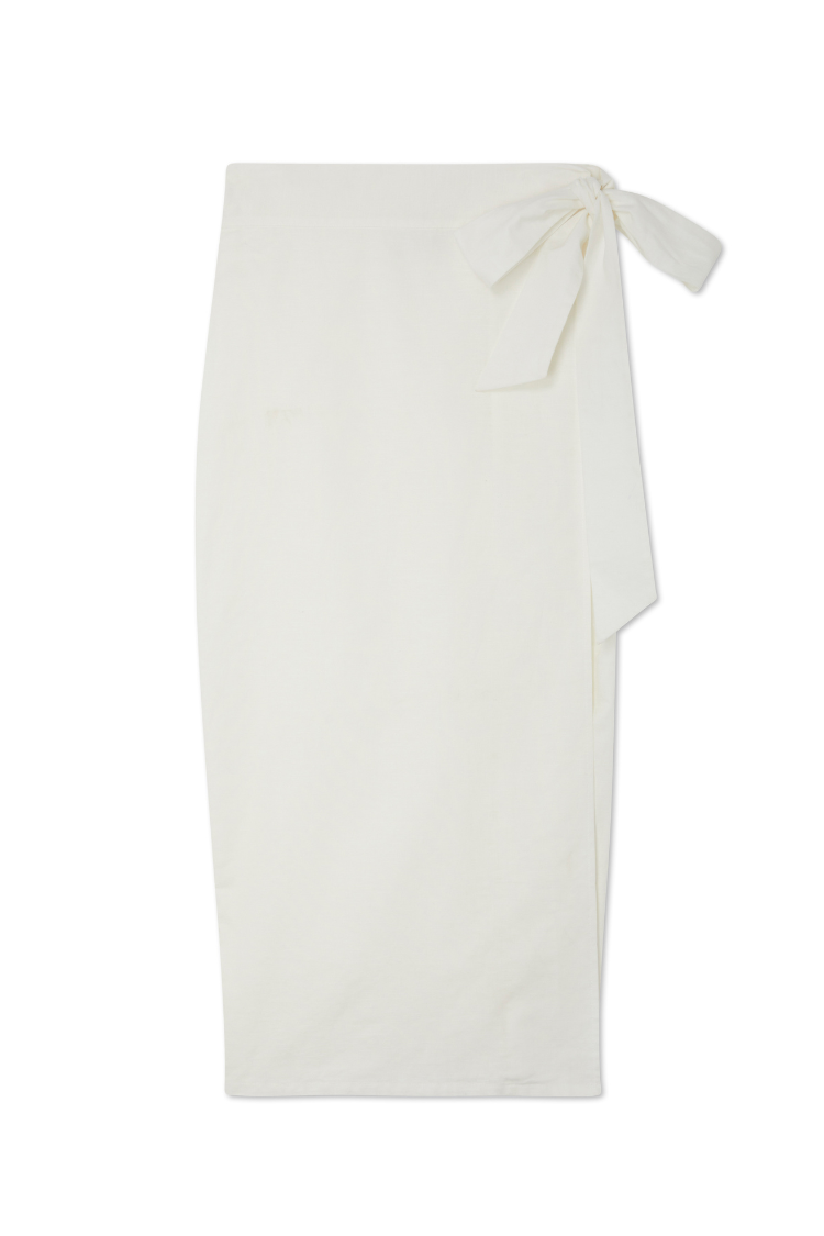 White Linen Jaspre Skirt