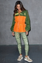 Khaki and Orange NFD Windbreaker