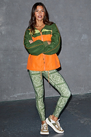 Thumbnail for caption_Model wears Khaki and Orange NFD Windbreaker in UK size 8/ US 4