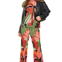Thumbnail for Model wearing Winter Palm Plisse Trouser standing facing the camera
