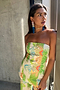 Green Abstract Sol Bandeau Top