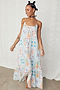 White Island Cross Stitch Maxi Dress