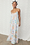 White Island Cross Stitch Maxi Dress