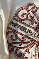 Thumbnail for Cream Beaded Logo T-shirt