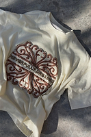 Thumbnail for Cream Beaded Logo T-shirt