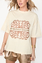 Cream Beaded Logo T-shirt