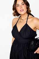Thumbnail for Black Matilda Wrap Dress