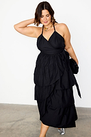 Thumbnail for Black Matilda Wrap Dress