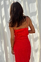 Red Broderie Cami Top