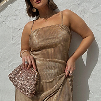 Thumbnail for Gold Sequin Clutch Bag
