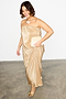 Gold Plisse Luna Dress