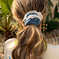 Thumbnail for Denim Scrunchie with Frill