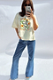Cream Abstract Snake T-shirt