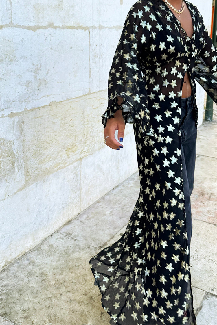 Black Star Jacquard Isabella Dress