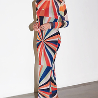 Thumbnail for caption_Model wears Starburst Mesh Dress in UK size 10/ US 6